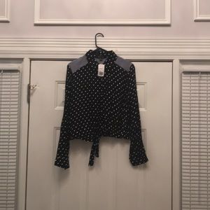 NWT Trendy Blanca Polka Dot  Forever21 Blouse